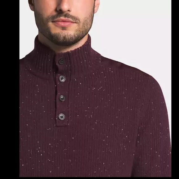 New the North face crestview quarter button down sweater in root brown - Picture 3 of 16